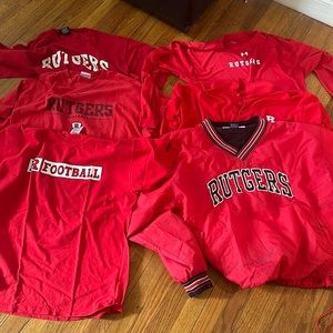 Rutgers Scarlet Knights LS/SL and windbreaker Size XL